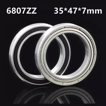 Подшипник 6807ZZ, 35*47*7 (мм), 10 шт., металлический герметичный подшипник 6807, 6807Z, 6807ZZ, подшипники с глубоким желобом из хромистой стали