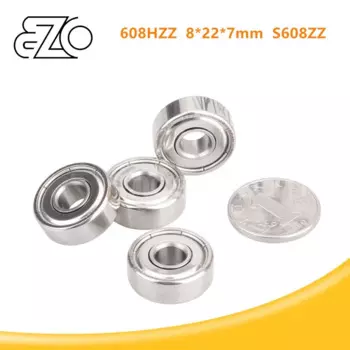 Подшипник из нержавеющей стали EZO, 10 шт./50 шт., Япония, подшипник 608HZZ 8*22*7 мм S608ZZ, высокоскоростные подшипники двигателя S608 608 8x22x7