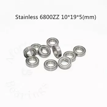 Подшипник из нержавеющей стали S6800ZZ 6800ZZ, 10 шт., 10*19*5 (мм), металлические герметичные детали механического оборудования