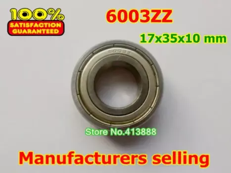 Подшипник NBZH, 500 шт./лот, бесплатная доставка, оптовая продажа, миниатюрные радиальные шарикоподшипники с двойным экраном 6003ZZ 17*35*10 мм