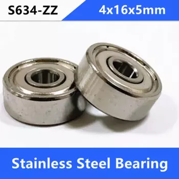 Подшипник S634ZZ, S634, ZZ ABEC-5, 4x16x5 мм, 634, 634ZZ, шариковый подшипник с глубоким желобом, миниатюрный мини 4*16*5 мм, 30/50 шт.