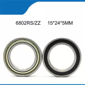 Подшипник высокого качества 5/10 шт. (15*24*5 мм) 6802RS/ZZ 6802-2RS 6802ZZ шарикоподшипники () тонкий стеновой радиальный шарикоподшипник