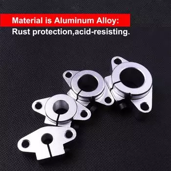 4 шт СВЧ 8/12/16/20 мм фланец крепления линейный рельс Алюминий сплав вал Поддержка линейный стержень вала Поддержка подшипники