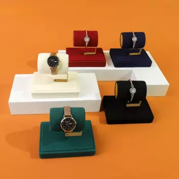 Подставка для часов из микрофибры, металлический вертикальный браслет, подставка для часов