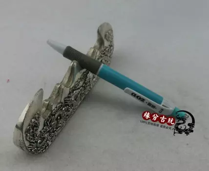 Подставка для каллиграфии с драконом, китайское тибетское серебро, фэн-шуй