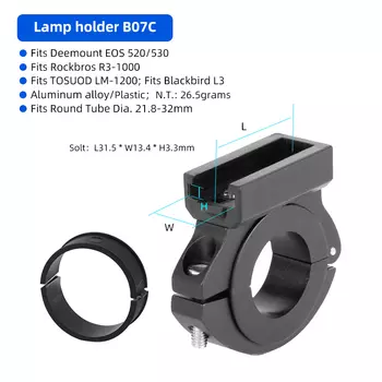 Подставка для лампы для фар EOS530/520 для Rockbros/Blackbird L3, вынос руля, вилка, адаптер для крепления на шлем, смена направления