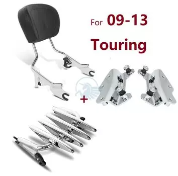 Подставка для спины, съемная спинка, багажник для Harley Touring Road King Electra Street Glide FLHR FLHX FLHT 09-21 UP