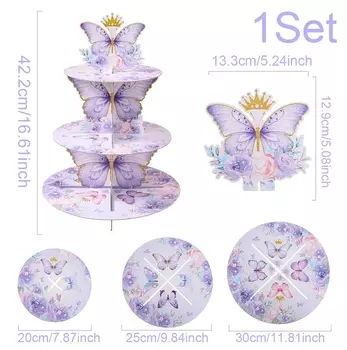 Подставка для торта Wayfun, бумажная, фиолетовая