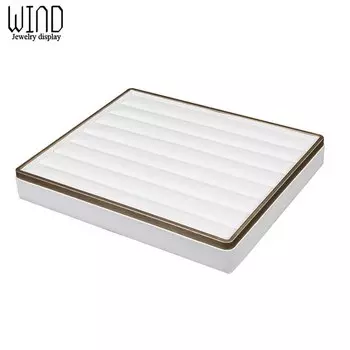 Подставка для ювелирных изделий Lesaiyarr, кожаная, белый+золотой