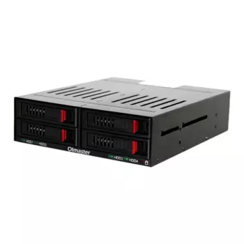 Подставка для жестких дисков 4 Bay 2,5 дюйма SATA, подставка для жестких дисков 5,25 дюйма, корпус для HDD SSD со встроенным вентилятором и светодиодным индикатором
