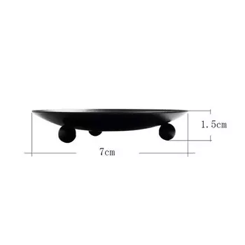 Подсвечник ZINBOOM черный круглый