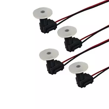 Подсветка дверной ручки автомобиля, светодиодная подсветка для ног, одноцветная излучающаяся крышка световода 20 мм, универсальная модель 12 В