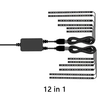 подсветка мотоцикла Фотолюминесцентная подсветка для мотоцикла, неоновая Фотолюминесцентная лента RGB с управлением через приложение для украшения интерьера автомобиля