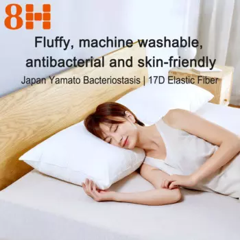 Подушка 8H из 100% хлопка, соевого чистого хлопка, моющаяся подушка, подушка среднего размера, подушка высокой длины, низкая подушка для сна, подушка для шеи