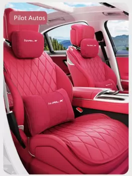 Подушка для автомобильного подголовника RLX, Кожаная подушка для поясницы, с эффектом памяти