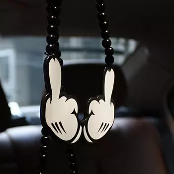 Подвеска для автомобиля с изображением Микки Мауса на два пальца