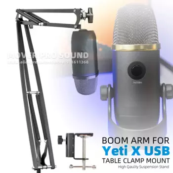 Подвеска для микрофона BLUE YETI X, подставка для микрофона YetiX, Настольная консольная ножничная стрела, держатель для микрофона