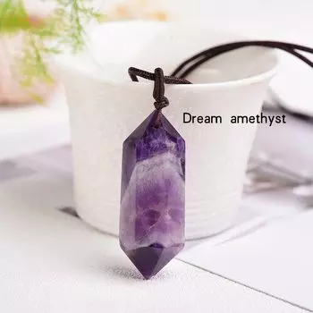 Двойная подвеска из натурального кварца, ожерелье с кристаллами, энергетический лечебный камень для подарка, 1 шт.