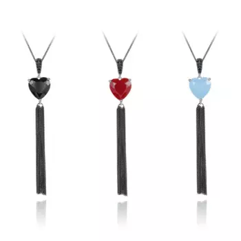 Подвеска из серебра 925 пробы, с кисточкой