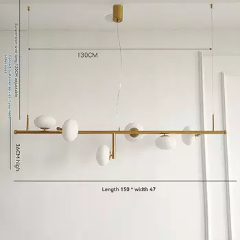 Подвеска в виде листьев Bolia, минималистичное геометрическое оформление, Черное и Золотое освещение для гостиной, Оформление интерьера