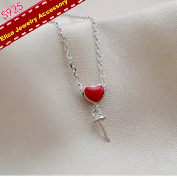 Подвеска в виде сердца из серебра S925 пробы