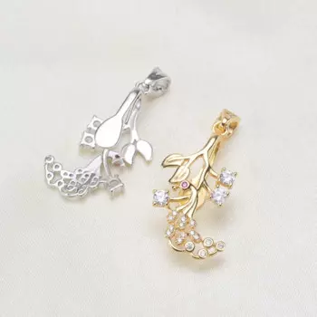 Подвеска женская из серебра 925 пробы, 3 шт./лот