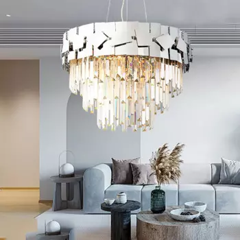 Подвесная фотолюстра, Современная хрустальная люстра, роскошная люстра для гостиной, фотолампа 2024