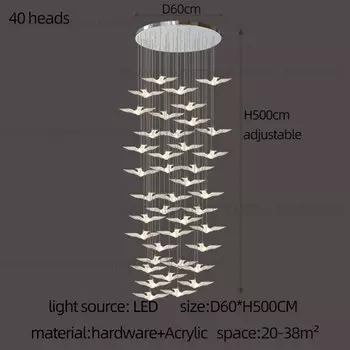 Подвесная лампа CAMPEGGI, хромированная, LED