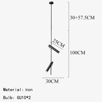 Подвесной светильник IWP 1/2/3 головы черный