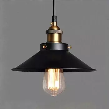 Подвесная лампа MengJay, черная, железная, ретро, E27