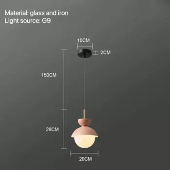 Подвесная лампа NoEnName_Null из стекла, розового/серого/синего/темно-синего цвета