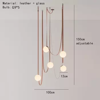 Подвесная люстра IWP белая стеклянная арт-деко