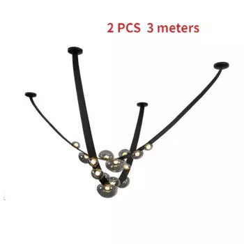 Подвесная люстра Luk Star кожано-стеклянная LED