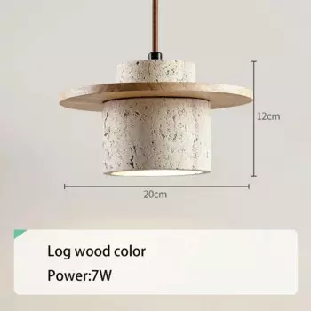 Подвесная люстра TAONUANSHU "Желтая пещера", деревянная/искусственный орех