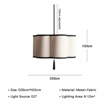 Подвесная люстра VIGOUS из ткани