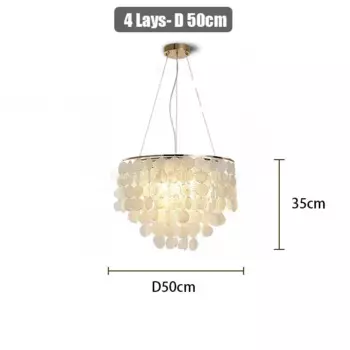 Подвесная люстра Winfordo "Shell", золотая