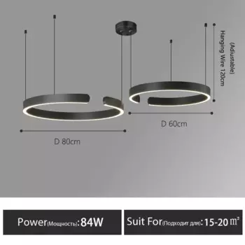 Подвесная люстра wushiyu Nordic Rings