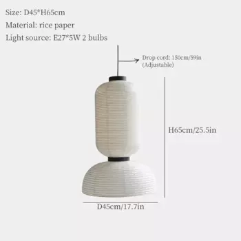 Подвесная люстра YANKE из рисовой бумаги