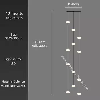 Подвесная люстра yingxuan трёхцветная LED