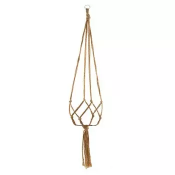 Подвесной горшок для цветов из джута