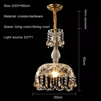 Подвесной хрустальный светильник QINGYUNKE золотой