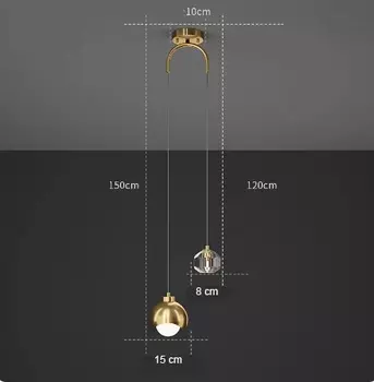 Подвесной светильник AumgTaiy 24W золотистый/черный