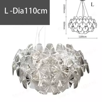 Подвесной светильник BLUBBLE с прозрачными листьями