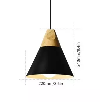 Подвесной светильник CHUSUKRU, деревянный, регулируемый, черный