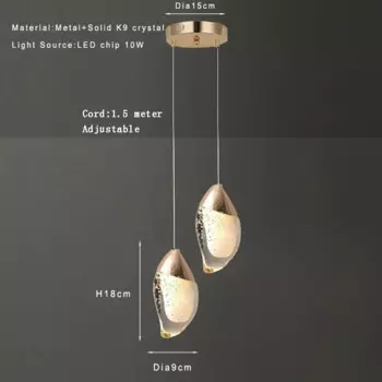 Подвесной светильник DUTRIEUX Crystal FM9965 золотой