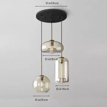 Подвесной светильник DUTRIEUX FM89078 3-х местный черный