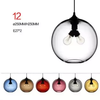 Подвесной светильник IKVVT Эдисон, прозрачный, красный