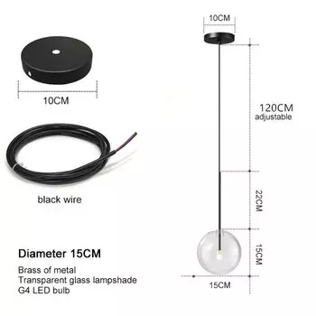 Подвесной светильник IWP, прозрачное стекло