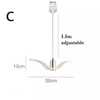 Подвесной светильник IWP в виде птицы, белый, LED