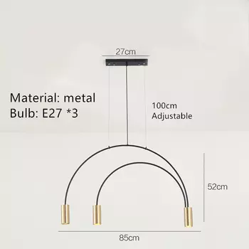 Подвесной светильник IWP золотистый/черный 110-240В